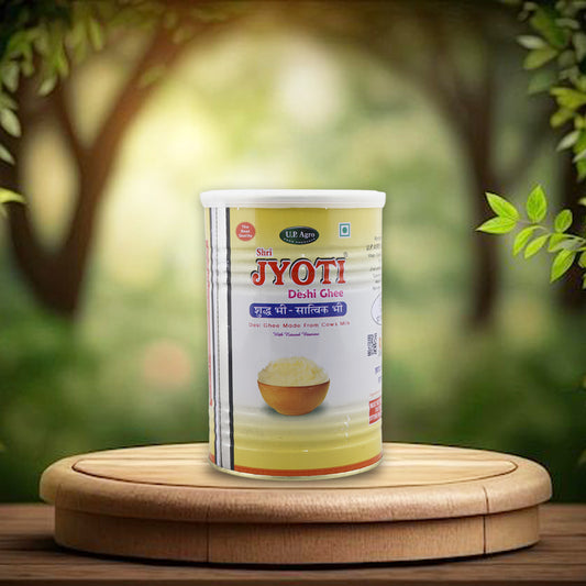 Indian Desi Cow’s Milk Ghee (Non Bilona) 1Litre International tin pack – SHRI JYOTI DESHI GHEE
