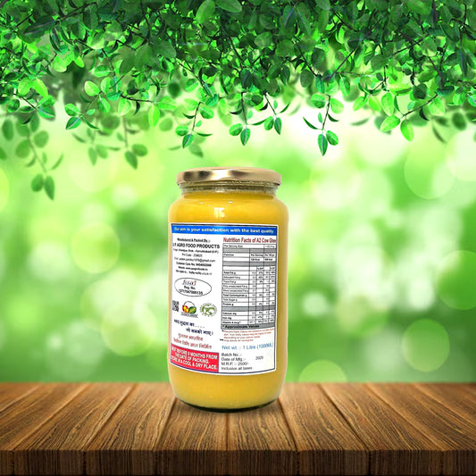 A2 cow Shri Jyoti Deshi Ghee – Bilona Processed (Glass Jar 1 L)