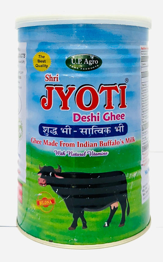 Buffalo Desi Ghee - Bilona Processed (International Tin 1L) SHRI JYOTI DESHI GHEE
