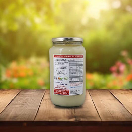 Buffalo Desi Ghee - Bilona Processed (Glass Jar 1L) SHRI JYOTI DESHI GHEE