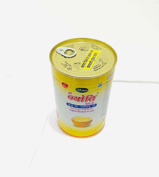 Indian Desi Cow’s Milk Ghee (Non Bilona) 1Litre International tin pack – SHRI JYOTI DESHI GHEE