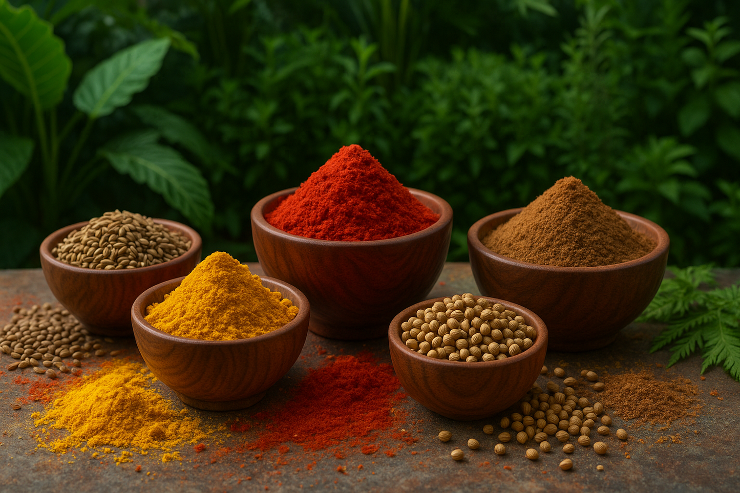 spice image and background should have all greenry
