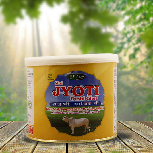 A2 cow Shri Jyoti Deshi Ghee - Bilona Processed ( International Tin Pack 500ML)