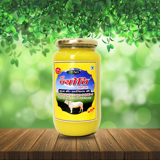 A2 cow Shri Jyoti Deshi Ghee – Bilona Processed (Glass Jar 1 L)