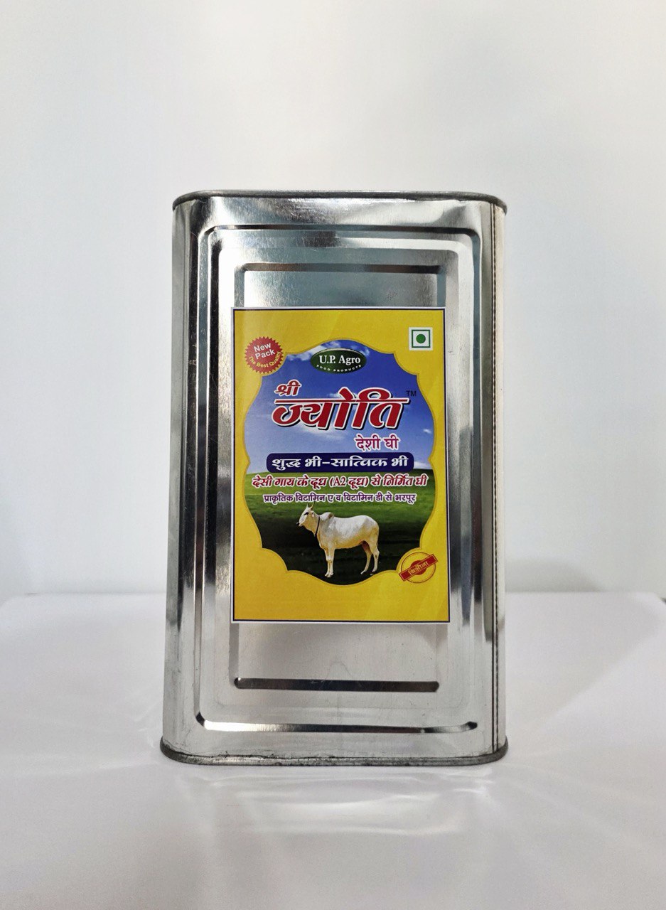 A2 cow Shri Jyoti Deshi Ghee - Bilona Processed (Tin 5L)