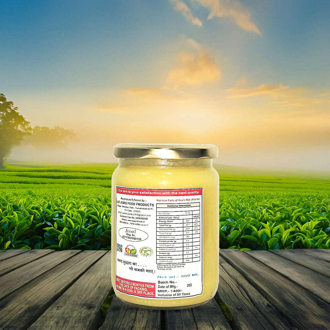 A2 Cow Fresh Desi Ghee (Jar 500ML)- Non Bilona -SHRI JYOTI DESHI GHEE